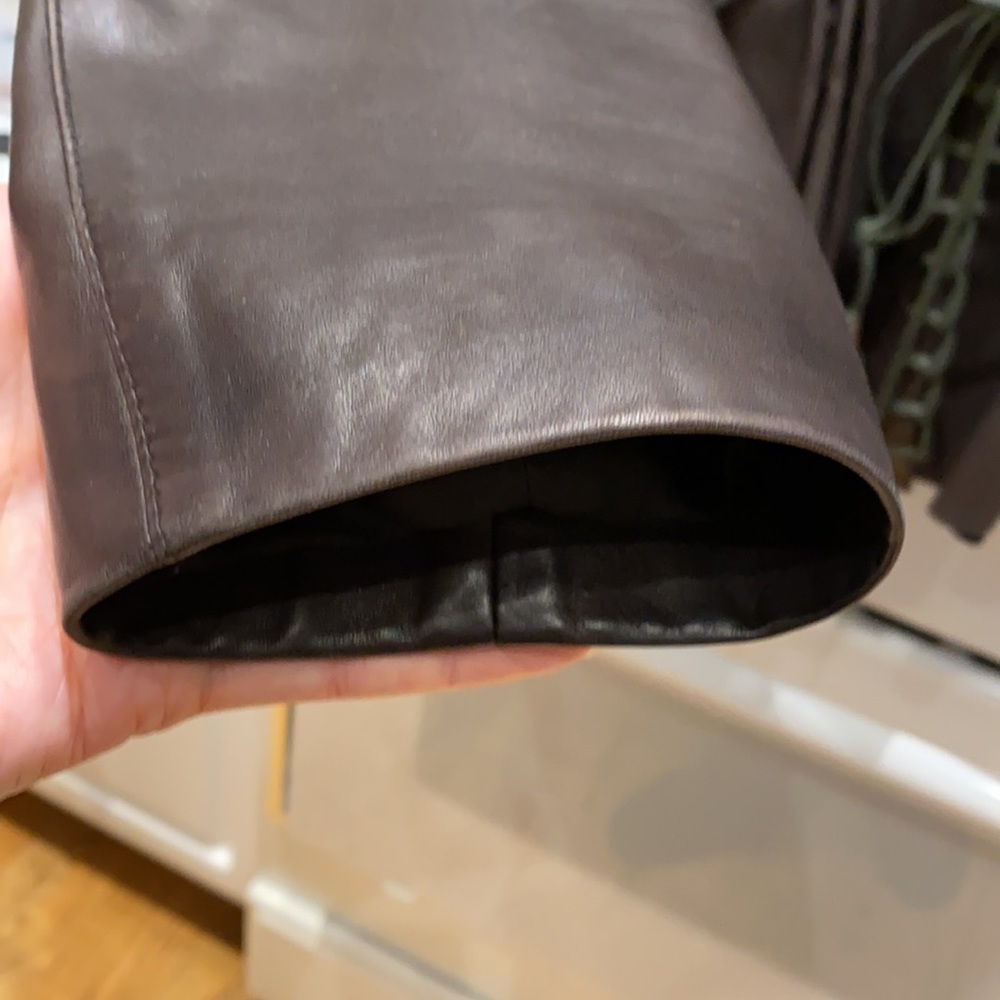 Carlisle Dark Brown Leather Jacket with Lace-Up Front - Picture 6 of 7